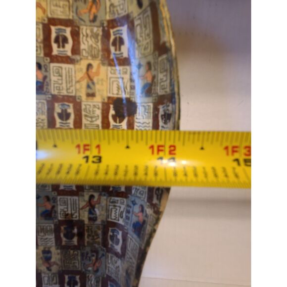 1960s Alfred E. Knobler Egyptian Hieroglyphic Pressed Paper Mache Serving Tray - Picture 7 of 9